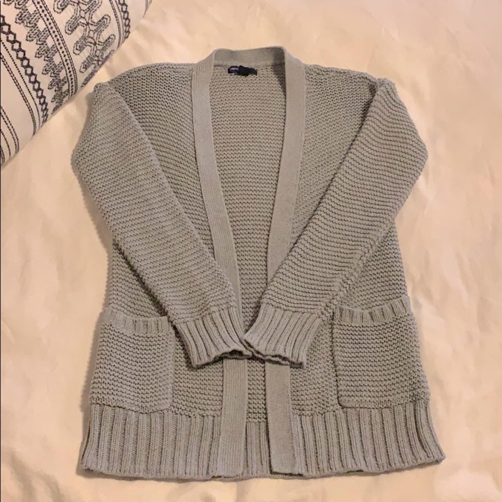 Kids Soft Gray Open Sweater/Cardigan